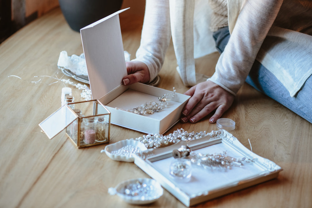 close up photo of a women's jewelry